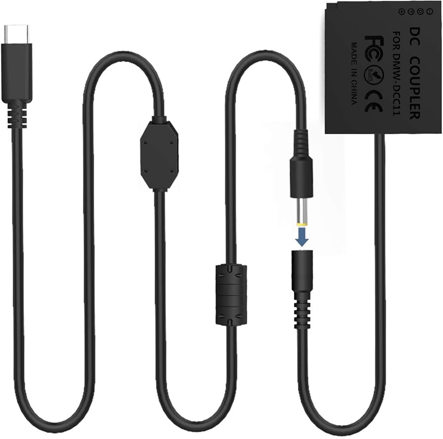 F1TP DMW-DCC11 DC Coupler Dummy Battery USB-C Kit Replace DMW-AC8 AC10 AC Power Adapter for Panas... | Amazon (US)