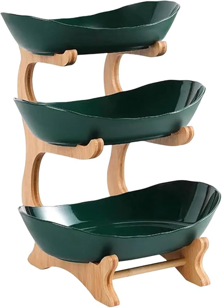 Wood Fruit Stands - 3 Tier Fruits Basket | Fruit Holder Serving Commercial | Tier Fruit Serving T... | Amazon (CA)