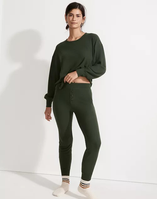 Brushed Waffle Knit Pajama Set | Madewell