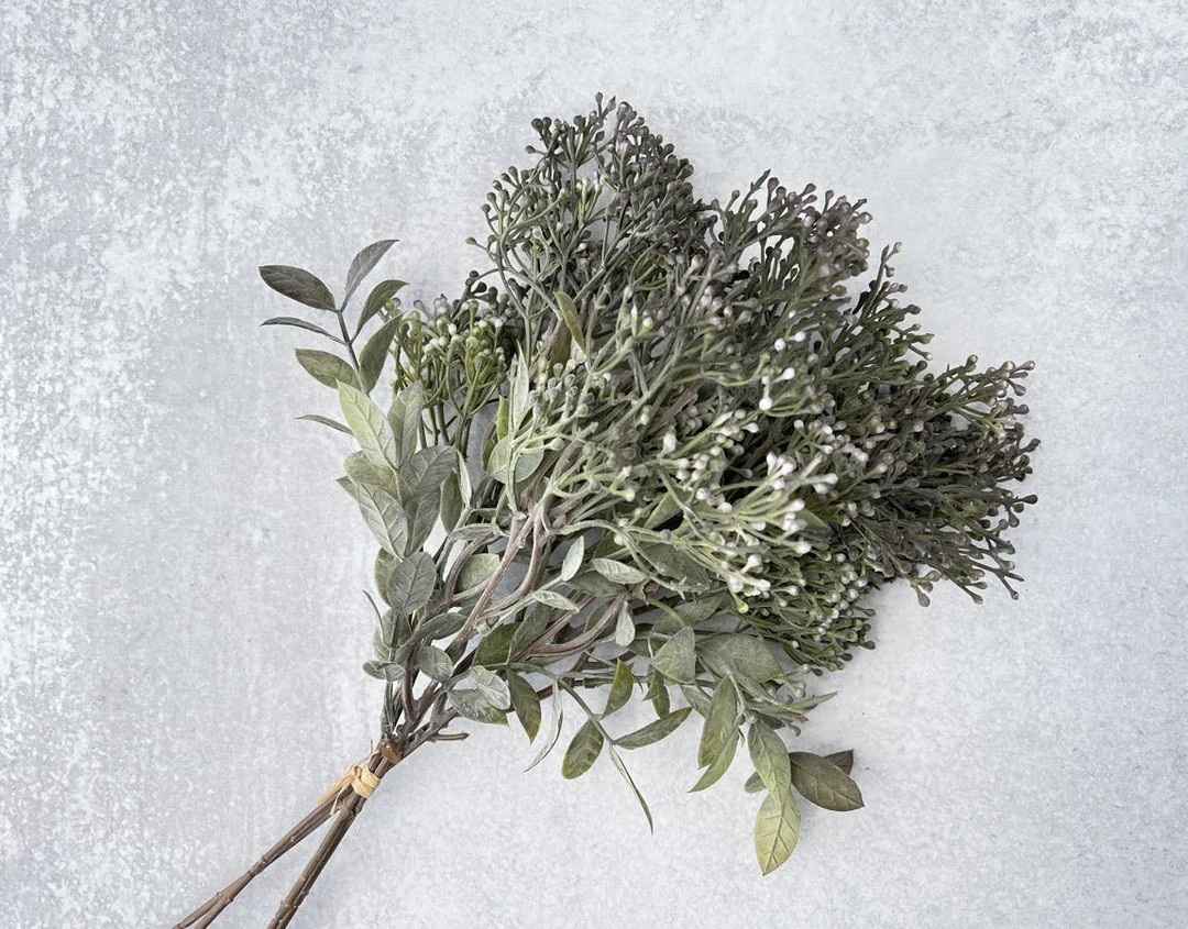 Faux Seed Bundle Stems | Artificial Greenery for Vase & Home Decor - Etsy | Etsy (US)