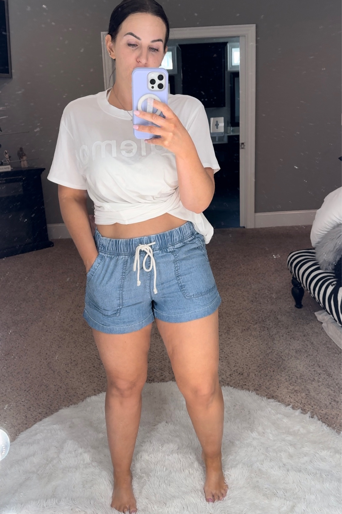 Shorts that feel like pjs? Yes please! Wearing a medium but would size up to a large for extra coziness  

#LTKstyletip #LTKover40 #LTKfindsunder50