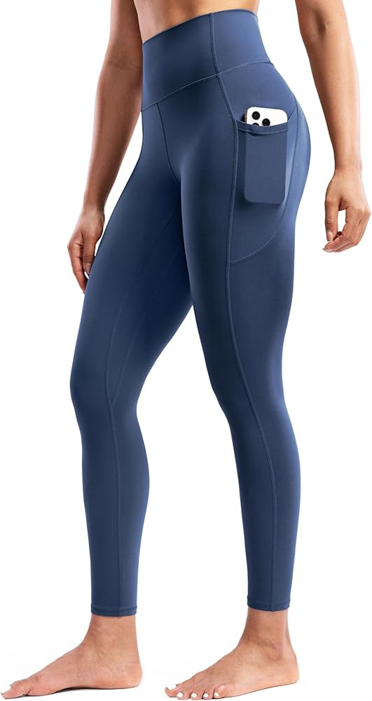 POSHDIVAH Creamluxe Yoga Leggings with Pockets for Women 25"/28" High Waisted Gym Workout Lounge ... | Amazon (US)