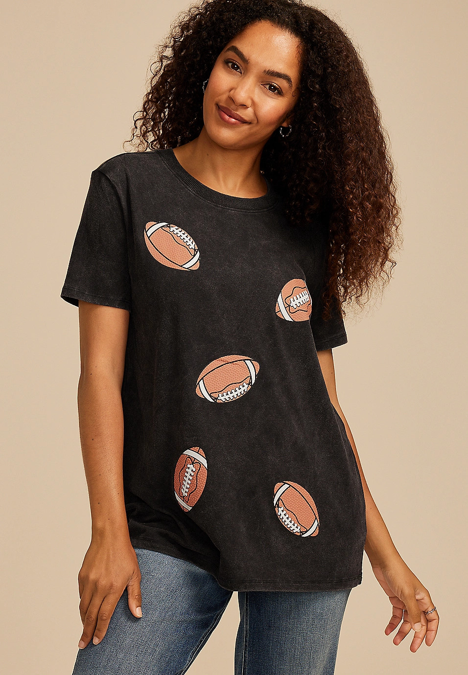 Football Oversized Fit Graphic Tee | Maurices