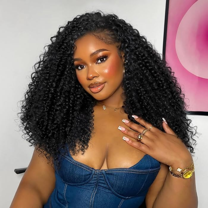 Curly Half Wig 3 In 1 Seamless Long Half Wigs for Black Women | Amazon (US)