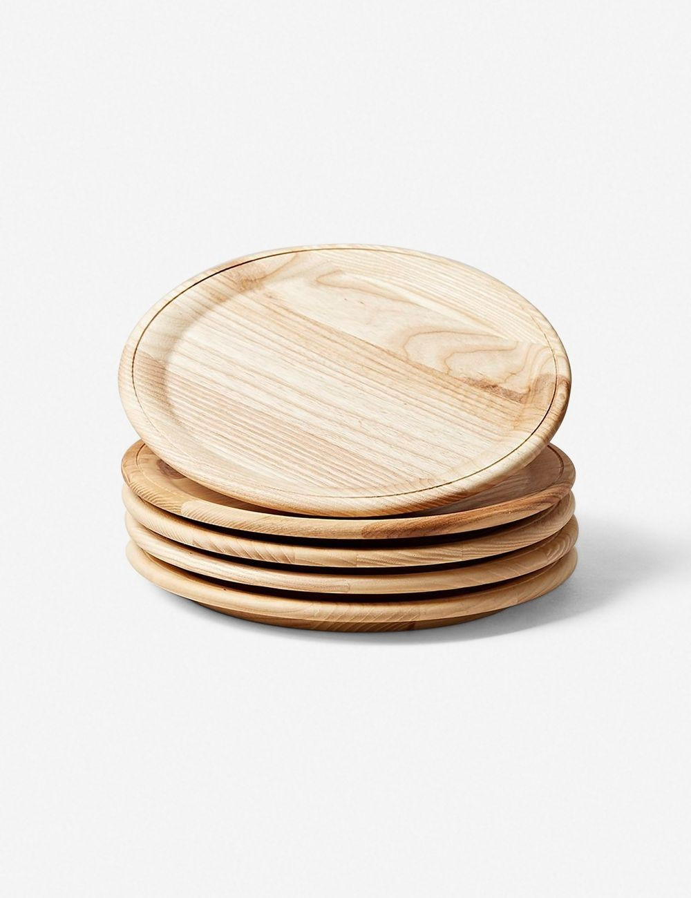 Farmhouse Pottery Crafted Wooden Plates, Natural (set of 4) | Lulu and Georgia 