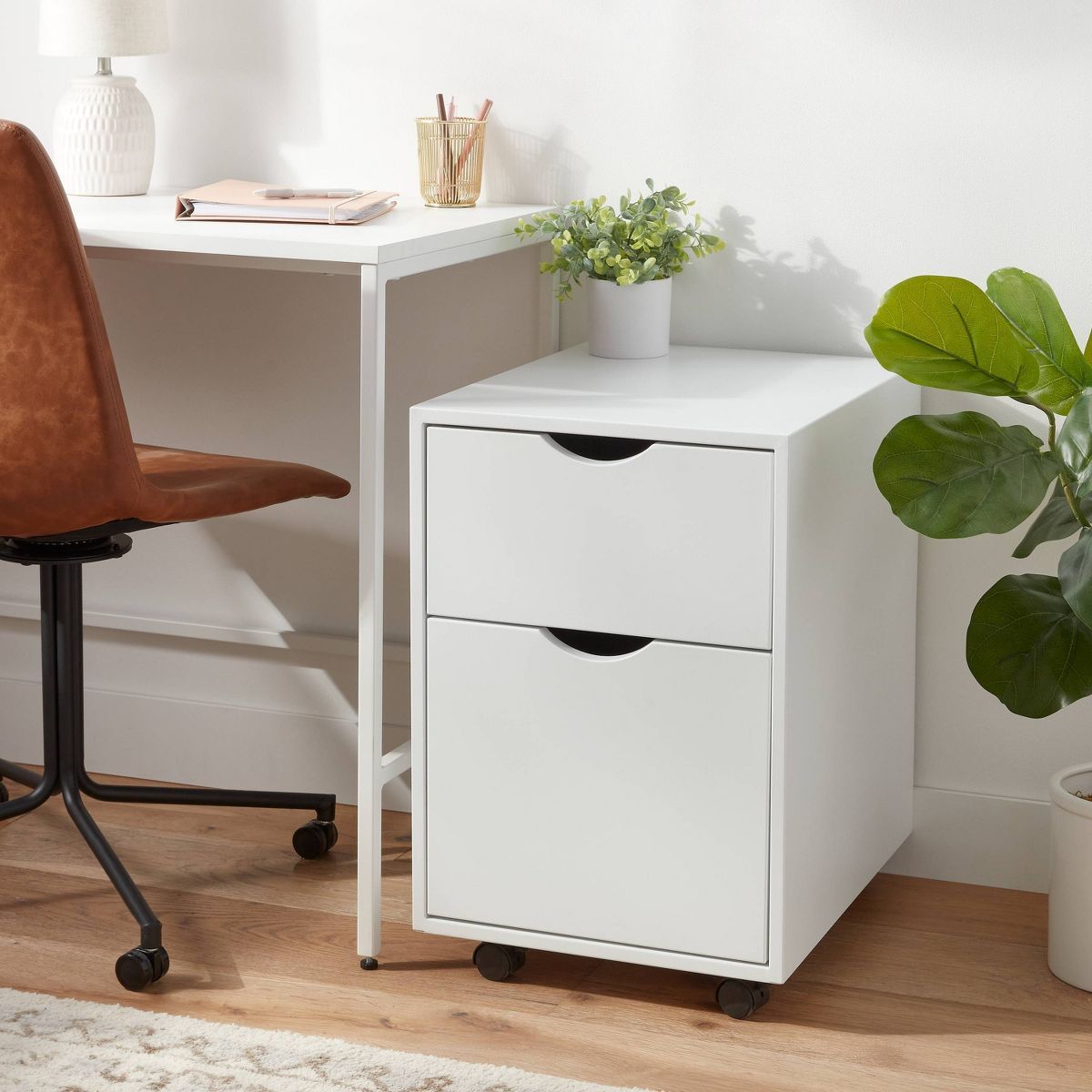 Metal File Cabinet with Two Drawers White - Brightroom™ | Target