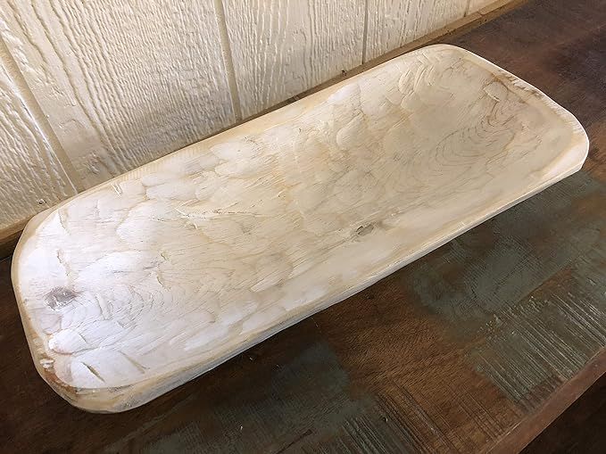 Wood Dough Bowl - White | Amazon (US)