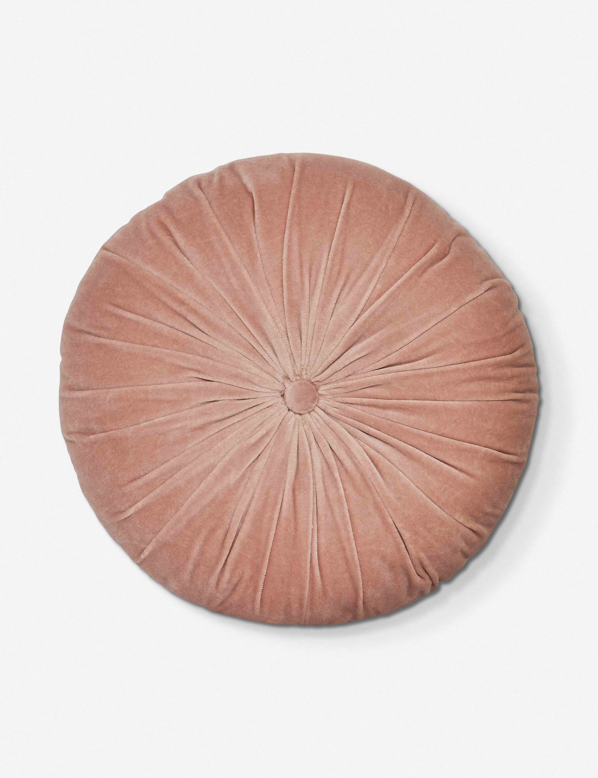 Monroe Velvet Round Pillow, Rosewater | Lulu and Georgia 