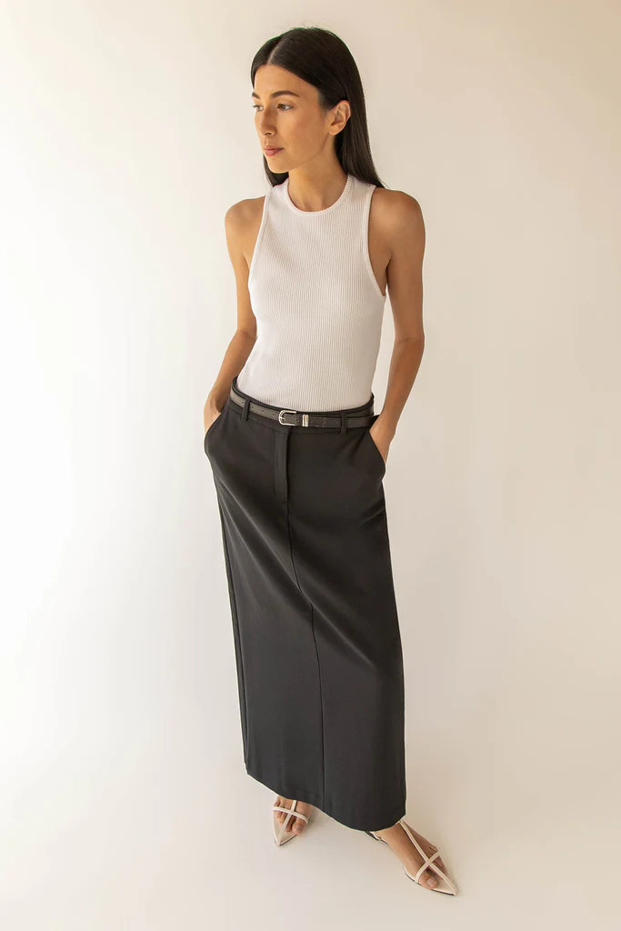 MAXI SUITING SKIRT | OAK + FORT