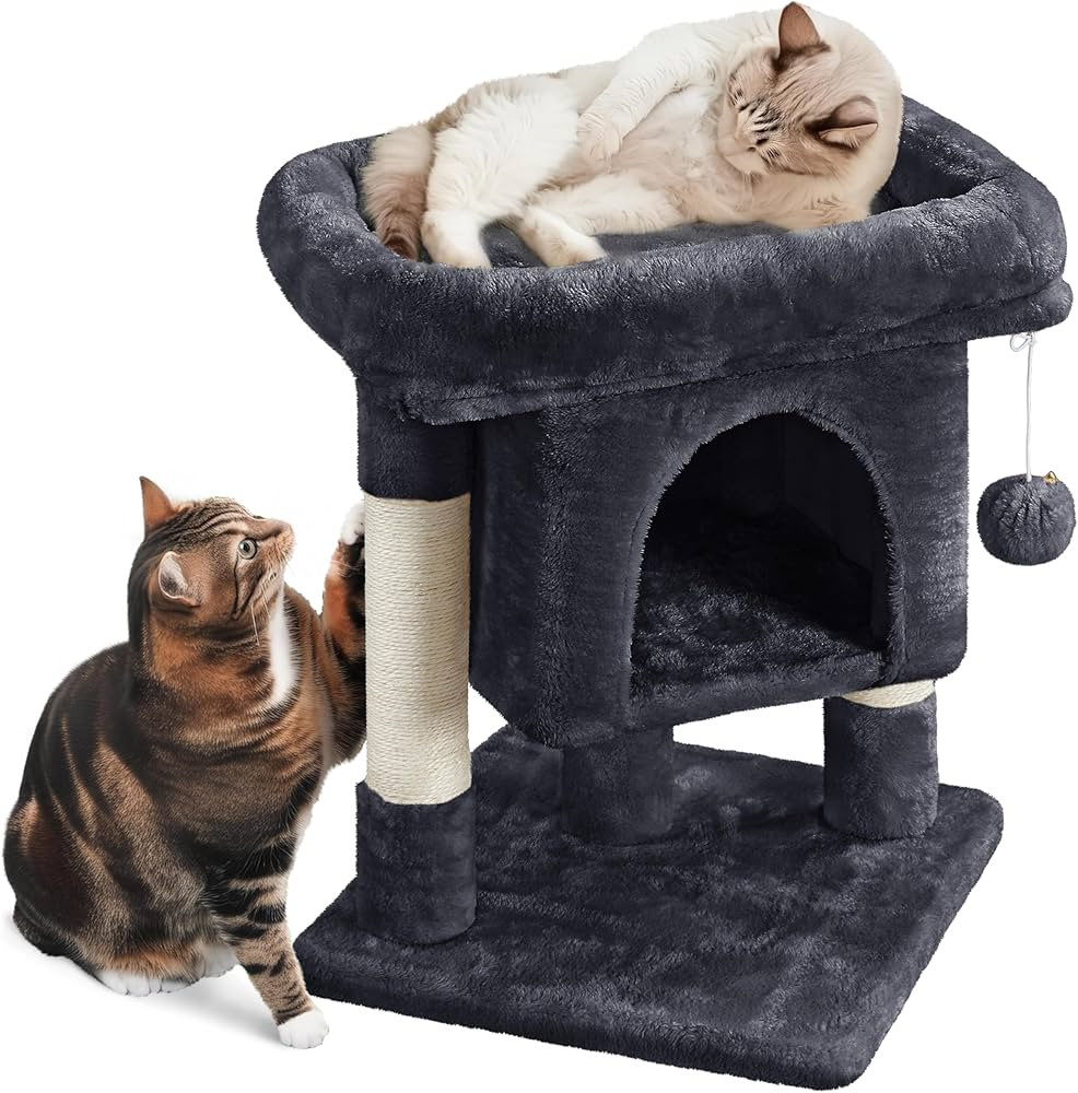 Yaheetech 23.5in Cat Tree Tower, Cat Condo with Sisal-Covered Scratching Posts, Cat House Activit... | Amazon (US)