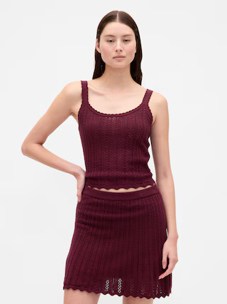 100% Cotton Pointelle Tank Top | Gap (US)