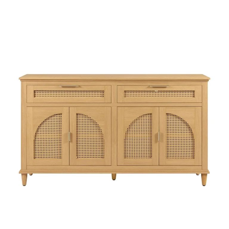 Beautiful Drew Rattan Media Console by Drew Barrymore, Warm Honey Finish - Walmart.com | Walmart (US)