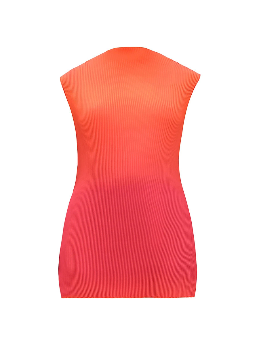 Women's Atti Ombré Plisse Sleeveless Tunic - Adwa Red Print - Size Medium | Saks Fifth Avenue