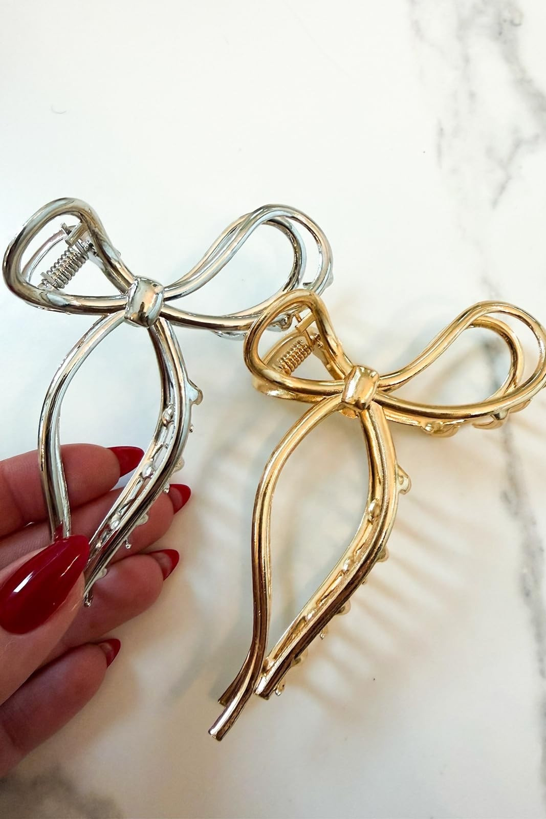 These bow claw clips would be a great stocking stuffer idea for her or for teens!

Stocking stuffer, gifts for her, gifts for teens, gifts for teen girls, hair accessories, claw clip, bows, gift, gift ideas, gift guide, Christmas gift

#LTKSeasonal #LTKHoliday #LTKGiftGuide