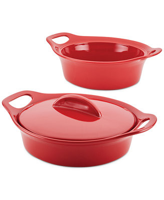 Rachael Ray 3-Pc. Ceramic Casserole Bakers Set - Macy's | Macy's