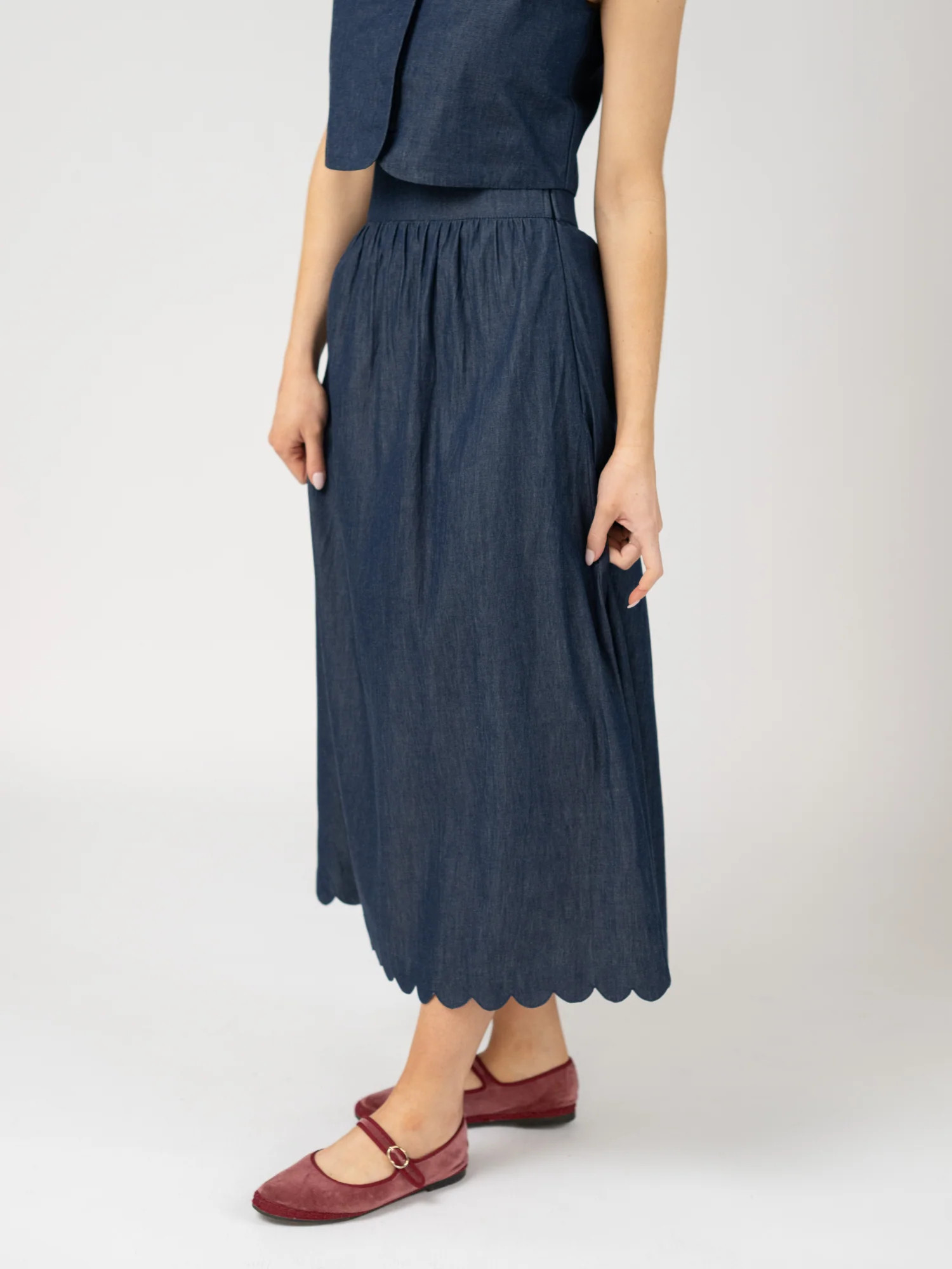 The Markey Skirt in Indigo | Beau & Ro