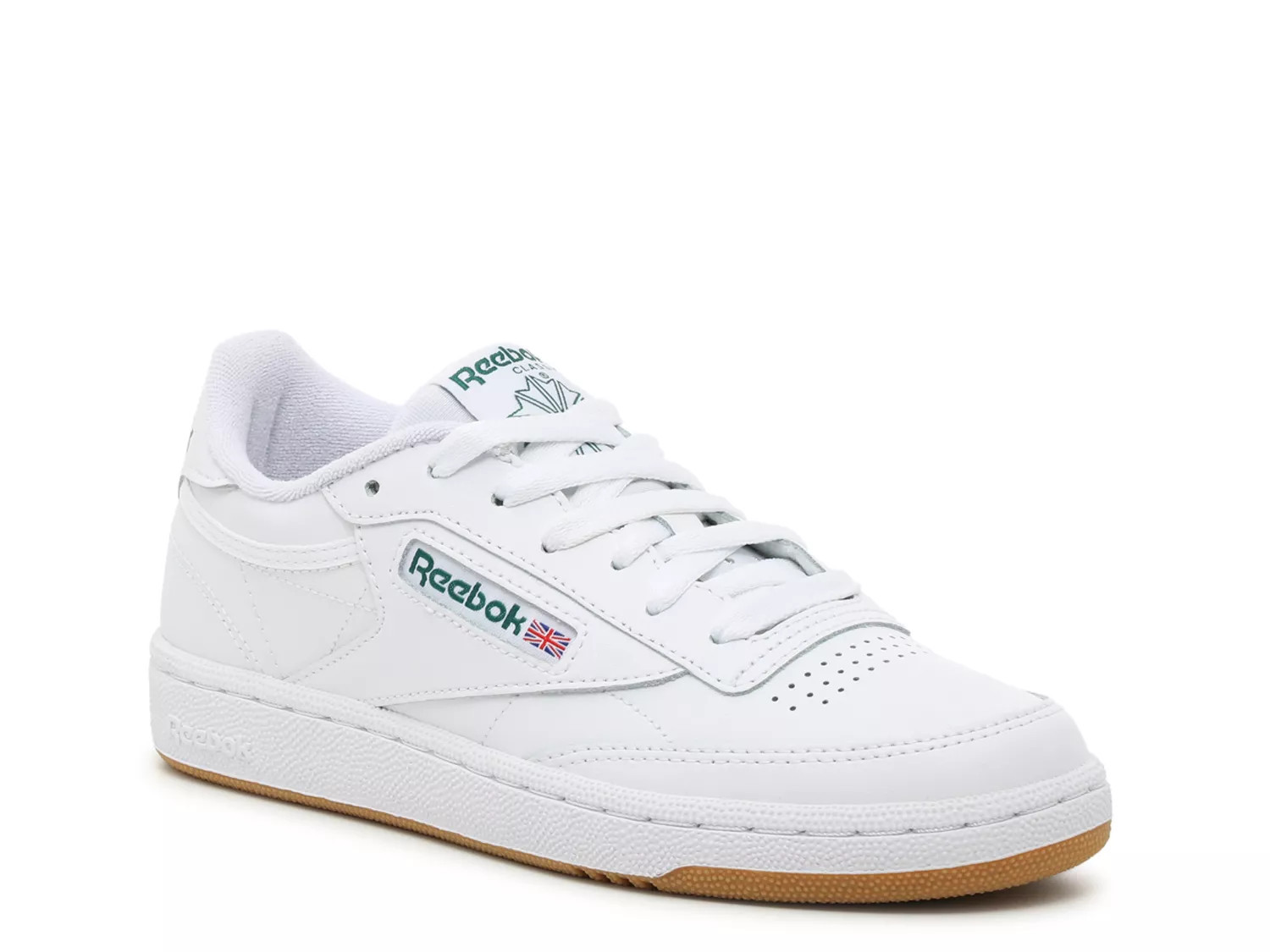 Reebok Club C 85 Sneaker | Women's | White/Green | Size 11 | Sneakers | DSW