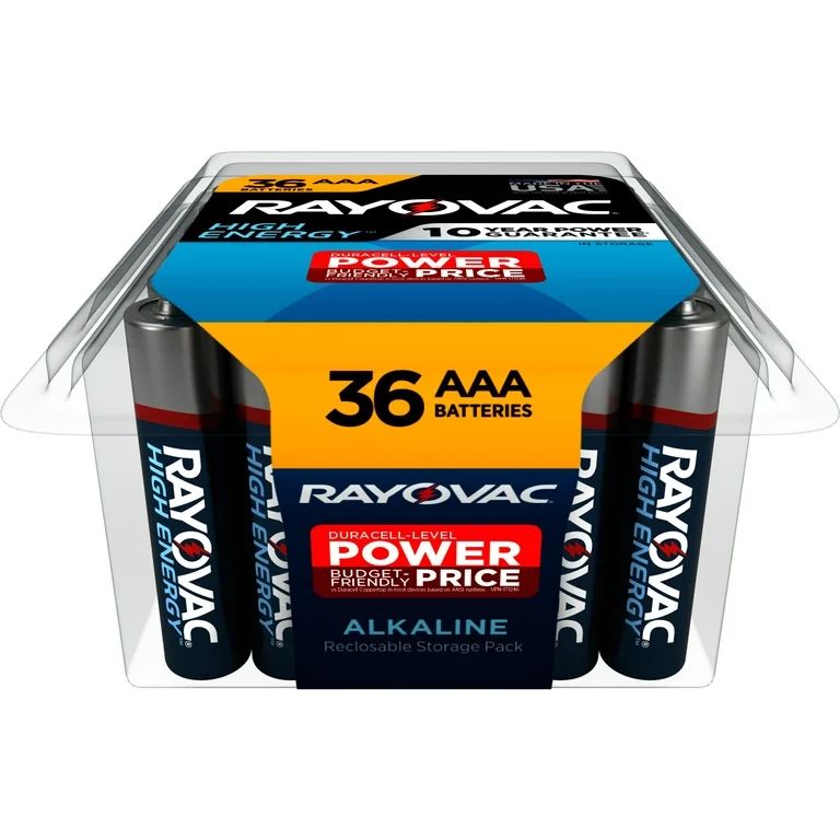 Rayovac High Energy AA Batteries & AAA Batteries, 1.5 V, 72 Pack Total | Walmart (US)