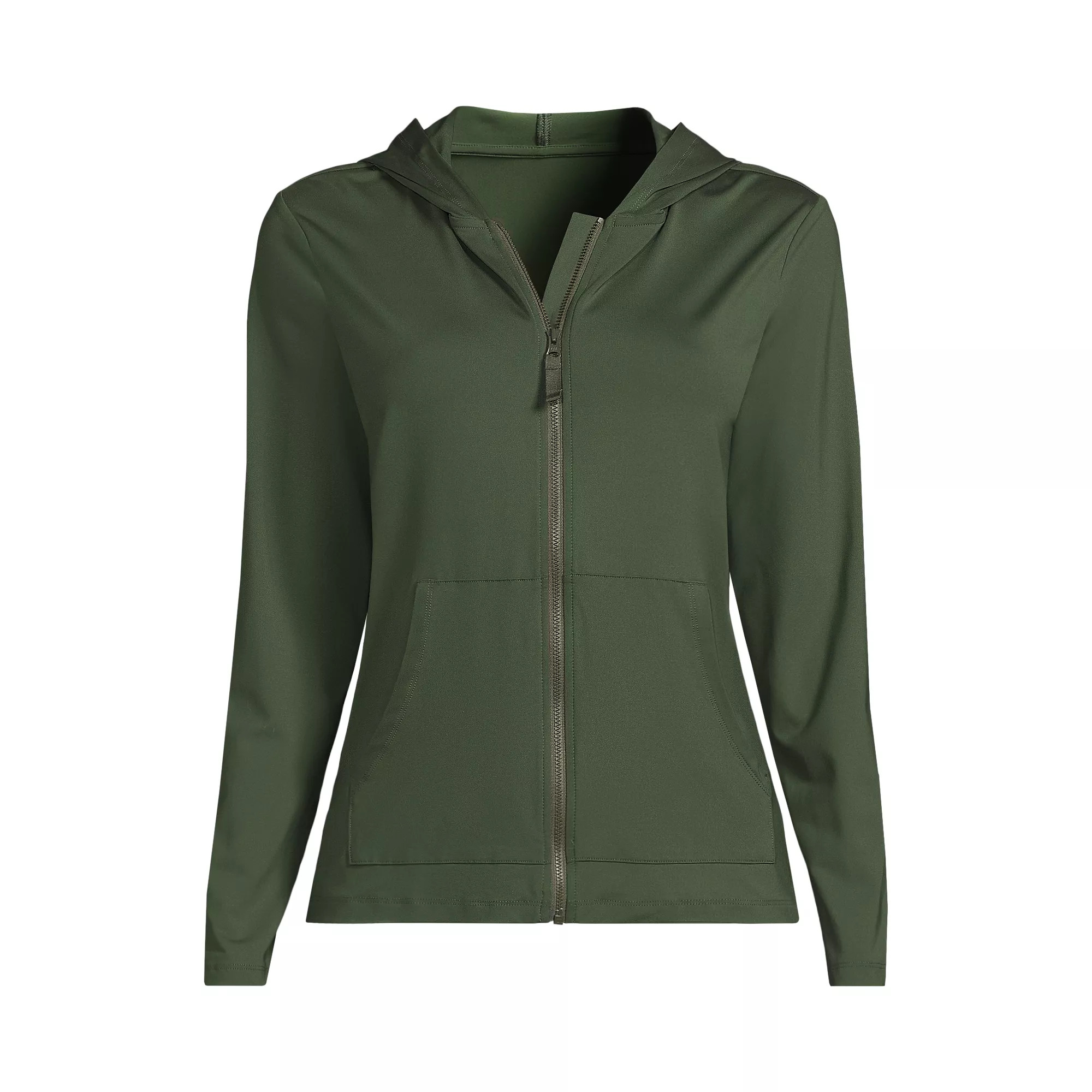 Women's SunShade UPF 50 Hooded Zip Front Rash Guard | Lands' End (US)