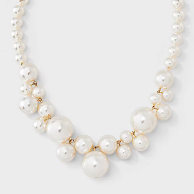 Pearl Necklace - A New Day™ Gold/White | Target