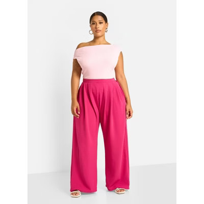 Rebdolls Women's Rydell Wide Leg Pants - Pink - 4x | Target