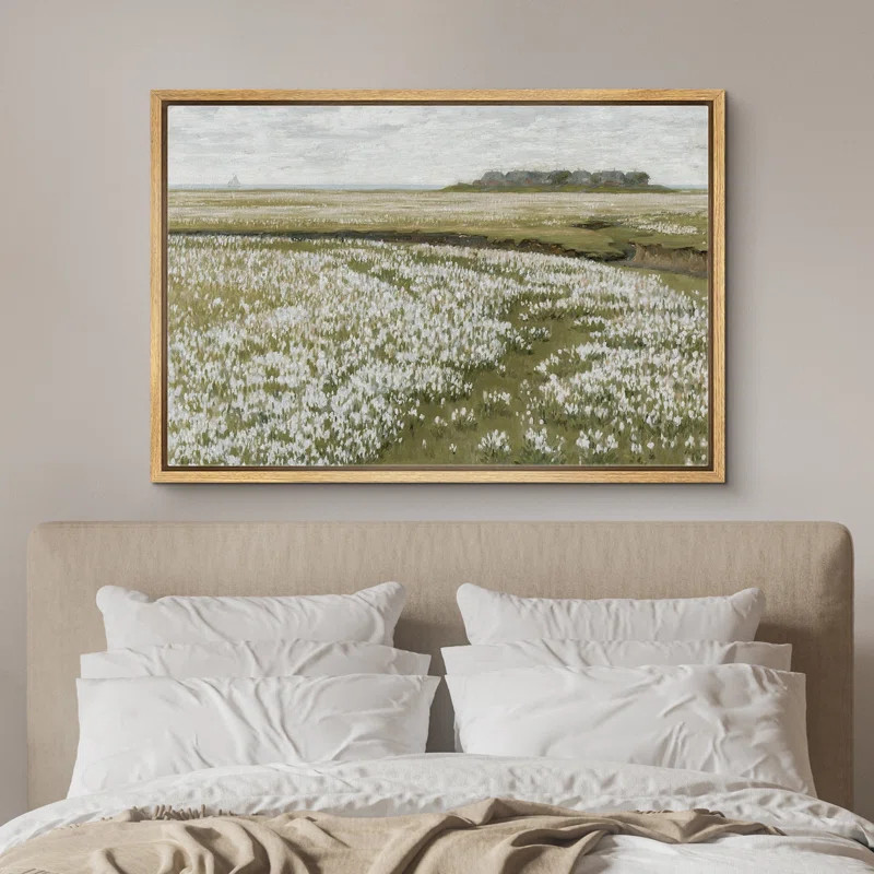 Rustic Countryside Countryside Wild Flowers Field Nature Landscape Vintage Retro Decor Framed On ... | Wayfair North America