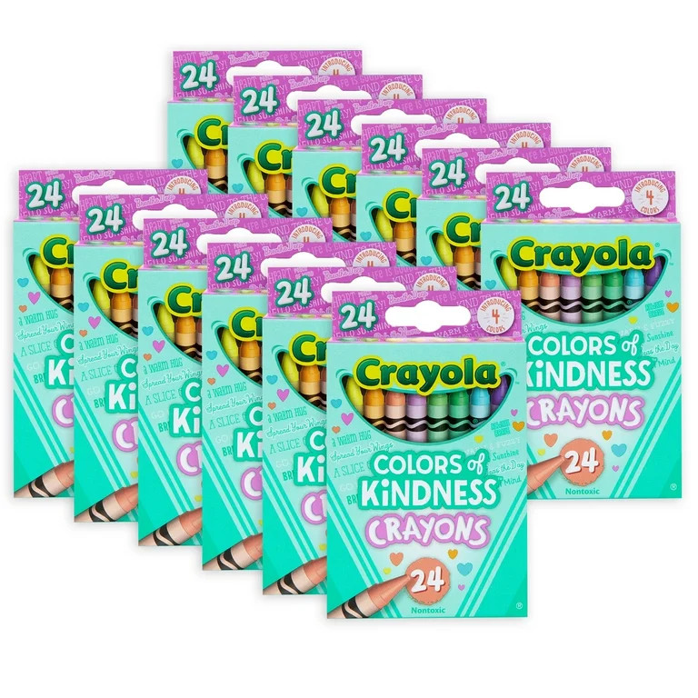 Crayola Colors of Kindness Crayons, 24 Per Pack, 12 Packs | Walmart (US)
