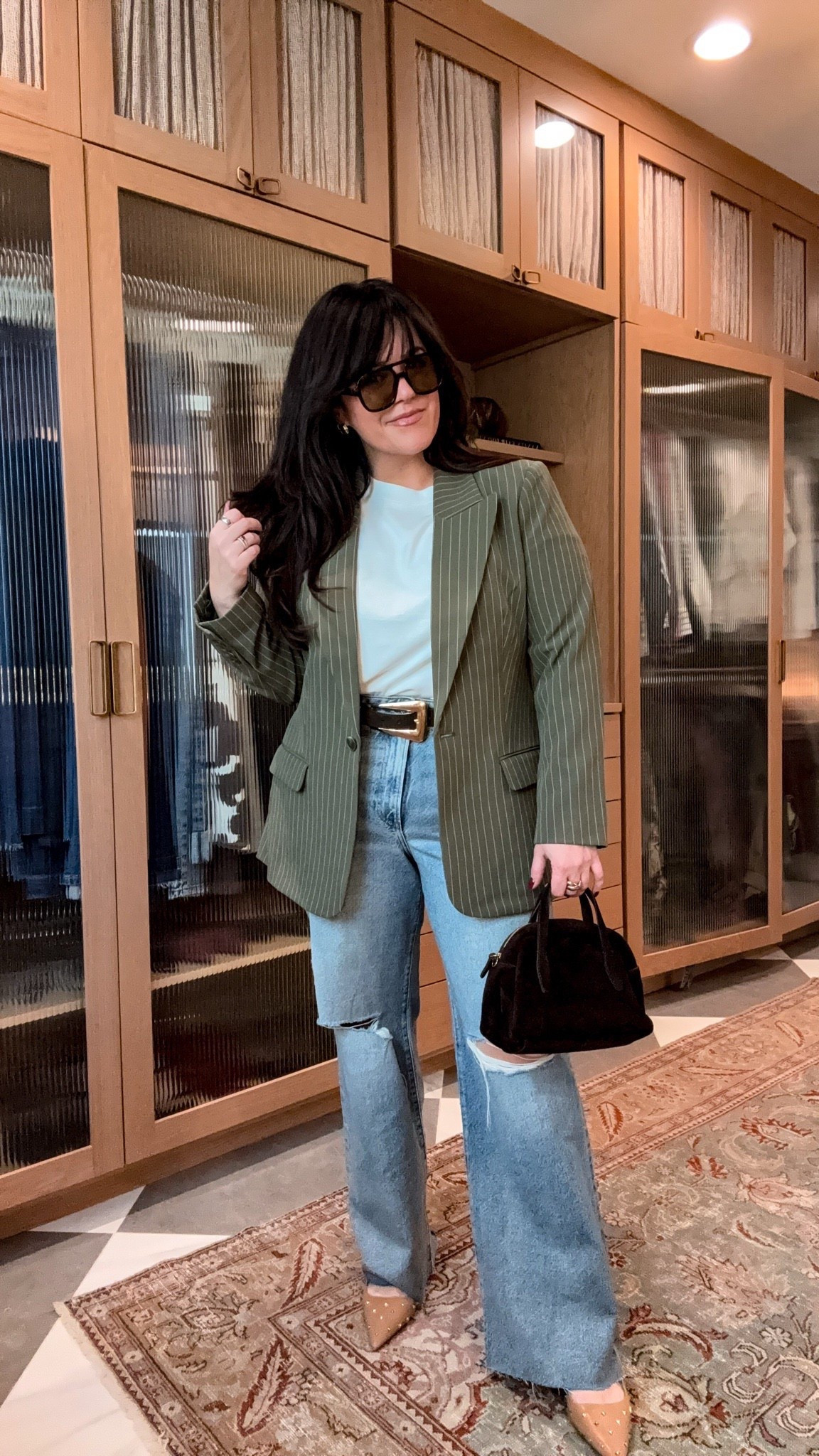 Midsize outfit inspo - chic style - spring transition outfit

Blazer has stretch size xl 
The perfect white thick tee xl 
Busted knee jeans size 14 
Belt xl
Studded kitten heels tts 

#LTKStyleTip #LTKMidsize #LTKSeasonal