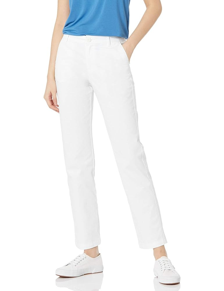 Amazon Essentials Women's Slim Fit, Straight Leg Stretch Twill Chino Pant | Amazon (US)