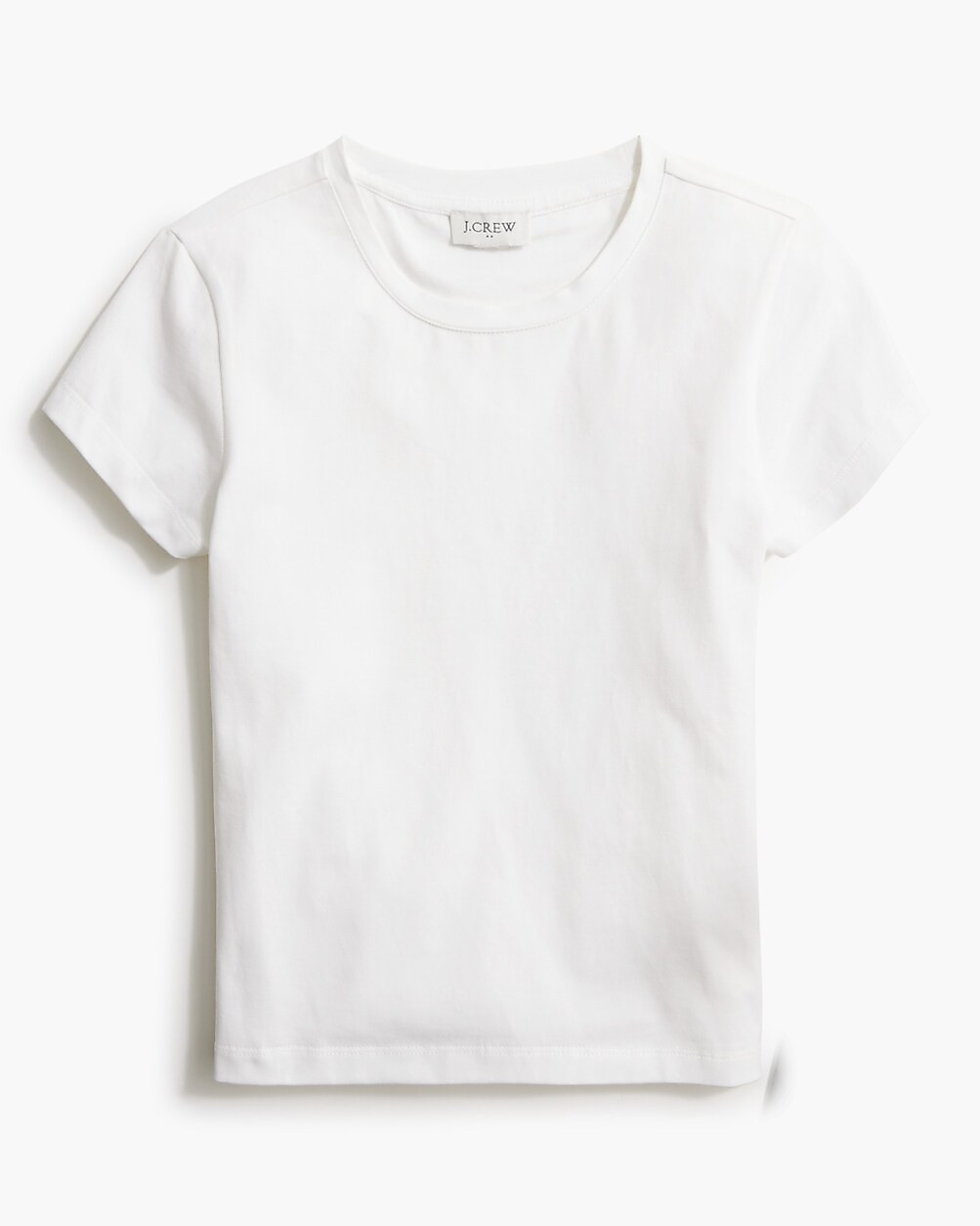 Short-sleeve stretch cotton cropped tee | J.Crew Factory