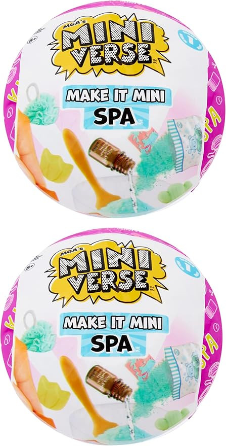 MGA's Miniverse Make It Mini Spa (2 Pack), Mini Collectibles, Mystery Blind Packaging, DIY, Reall... | Amazon (US)