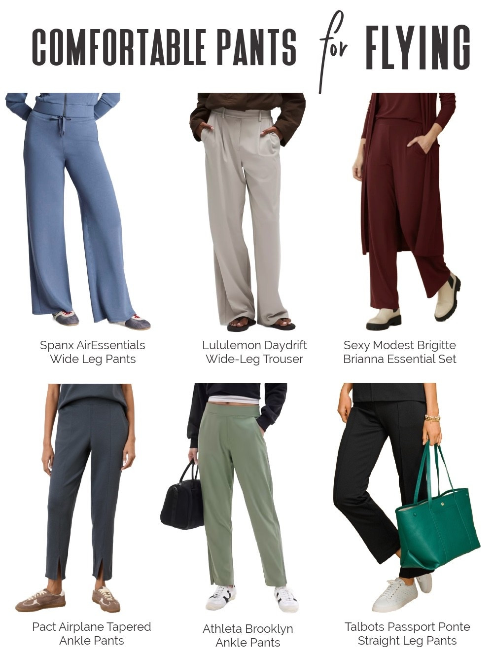 Whether you're catching a red-eye to Europe or heading out for a weekend getaway, these are the comfiest airplane pants for travel that feel like loungewear but look effortlessly chic. These travel pants are soft, stretchy, and airport-style approved!

Travel Outfits | Jetsetter Style | Airport Style | Airport Outfit Ideas | Travel Style | Comfy Outfits Airport

#LTKTravel