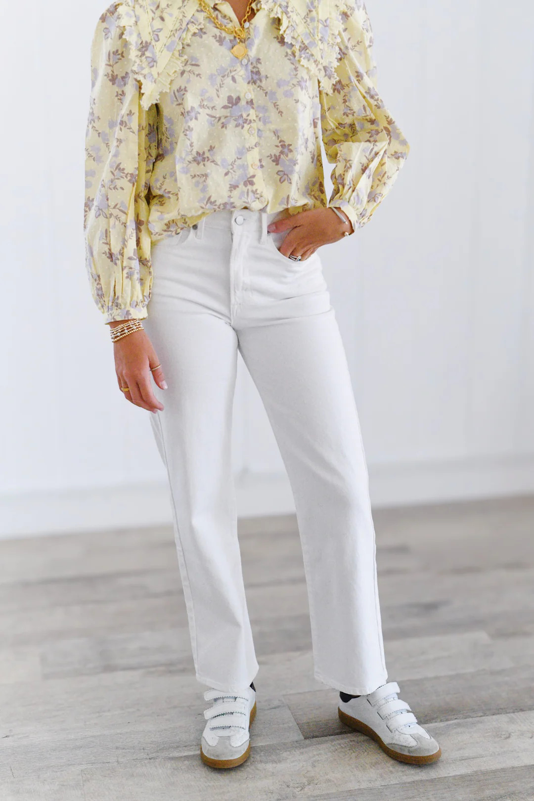 Relaxed Straight Jeans - White | shopfancydboutiqe 