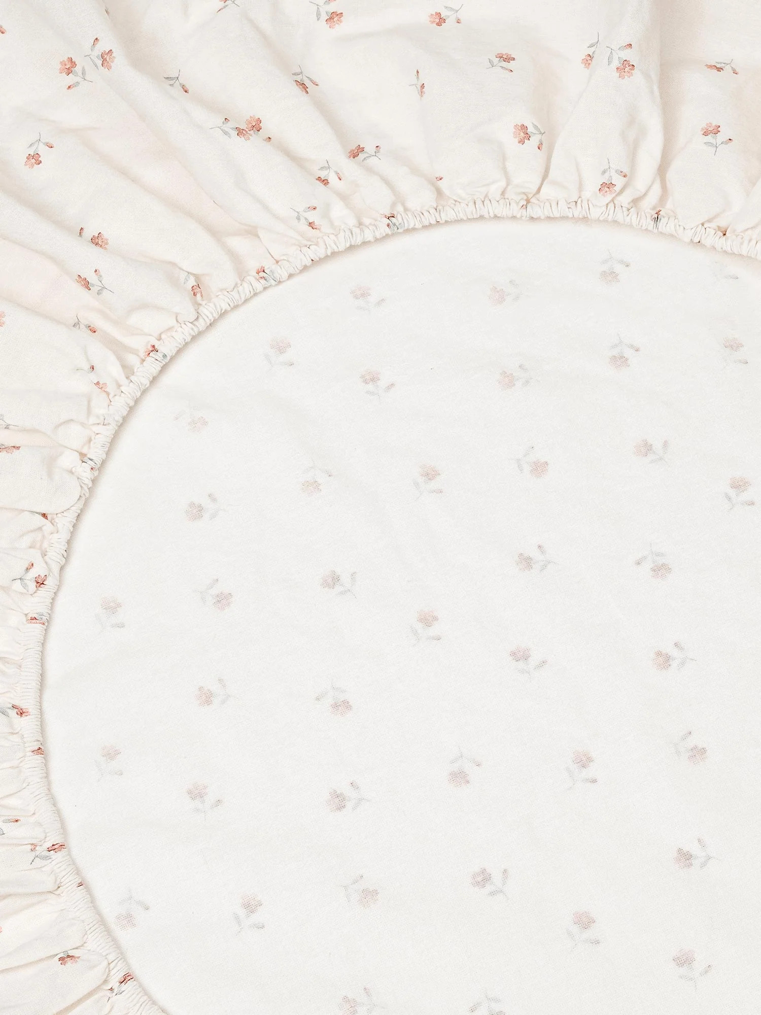 Pearl Posy Bud Linen Blend Fitted Sheet | Piglet