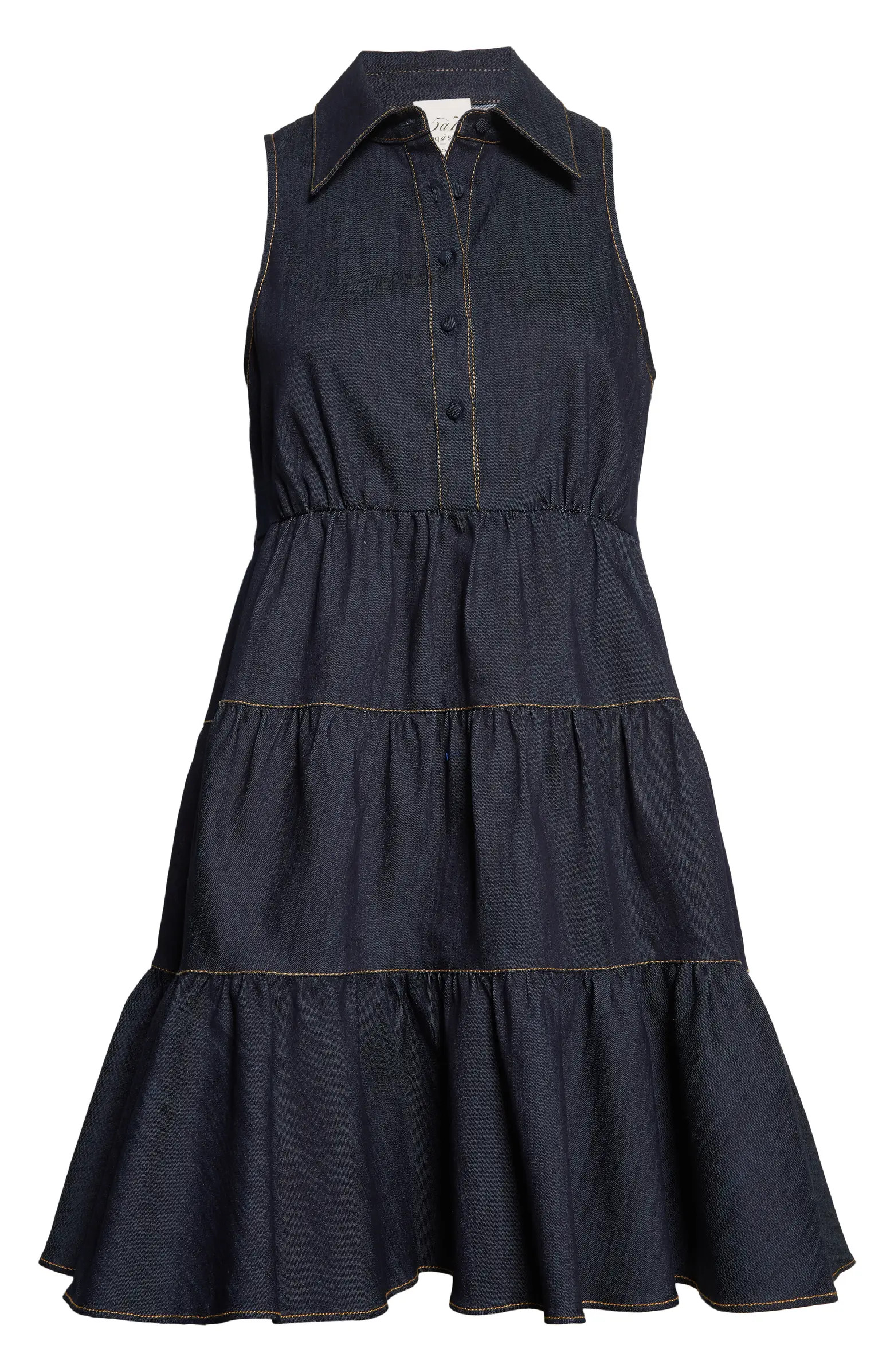 Cinq à Sept Bennett Tiered Sleeveless Denim Dress | Nordstrom | Nordstrom