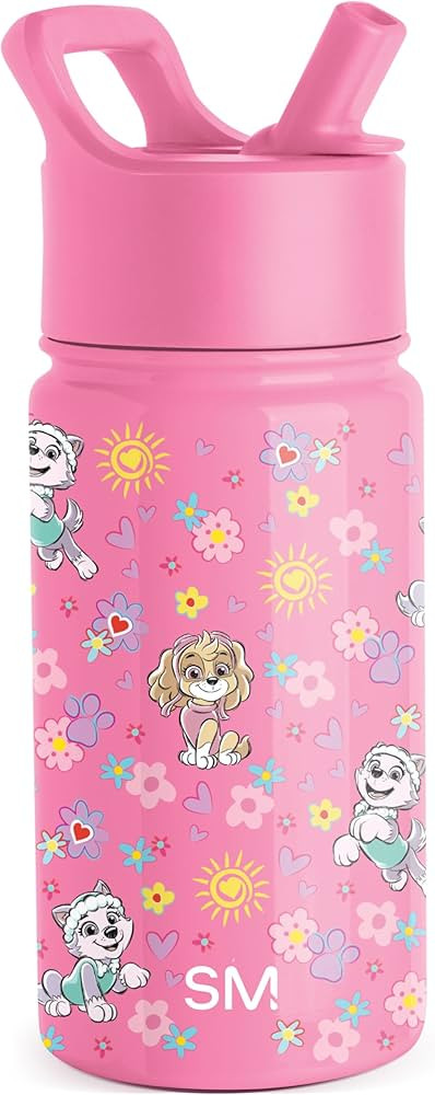 Simple Modern Paw Patrol Kids Water Bottle with Straw Lid | Reusable Insulated Stainless Steel Cu... | Amazon (US)