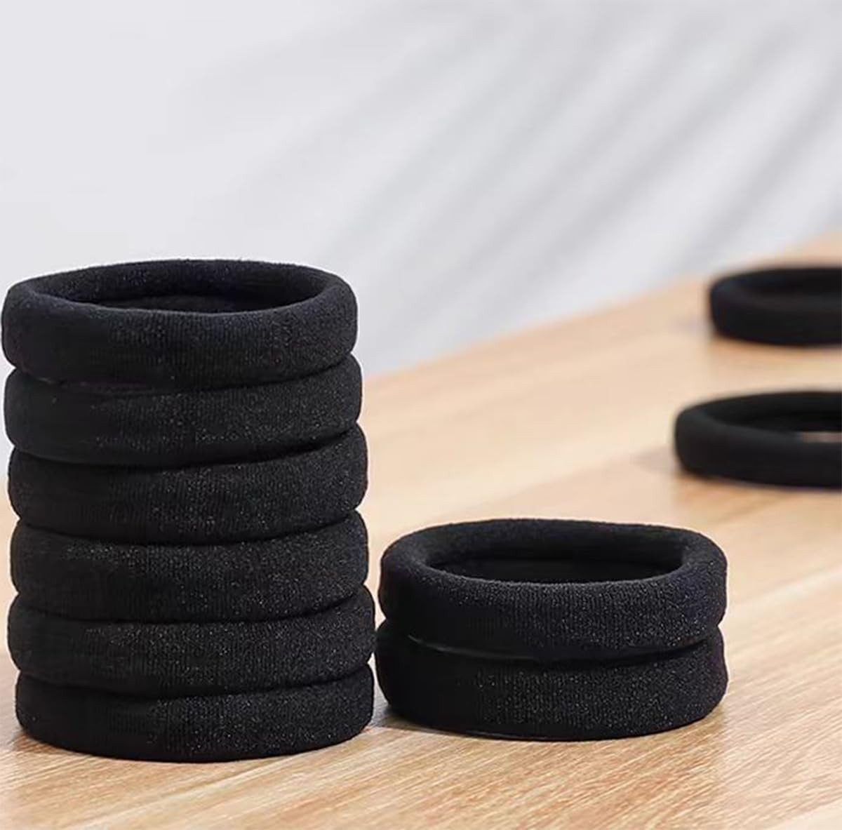 200PCS Black Hair Ties for Women Girls Seamless Thick Hair Band Elastic Hair Ties No Damage Ponyt... | Amazon (US)