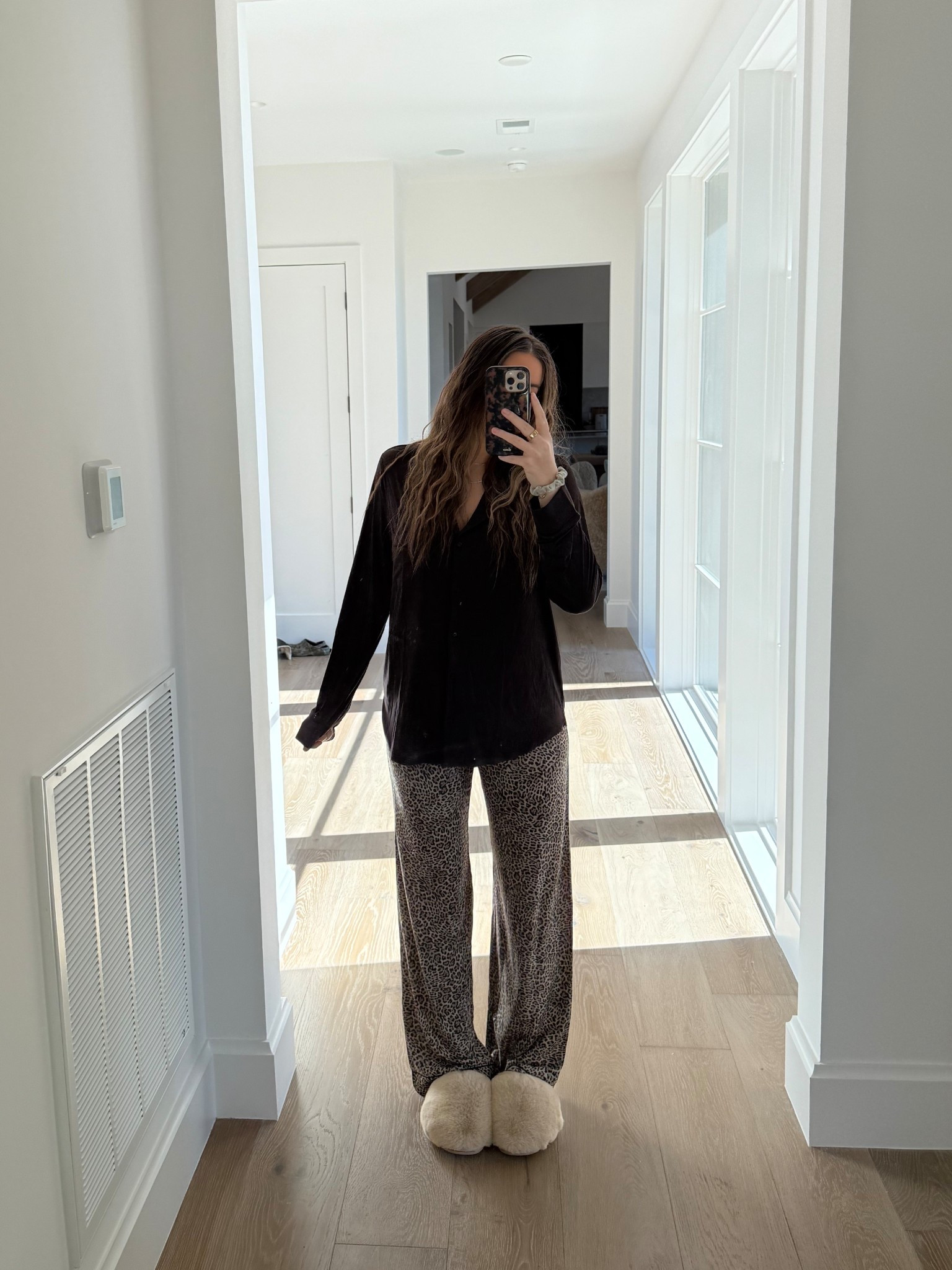 I’m not lying when I say I haven’t changed out of the pajamas since I’ve been pregnant. I think I have just about every color at this point! I get size Medium tall in both and the pants are extremely long- I’m 5’10”  