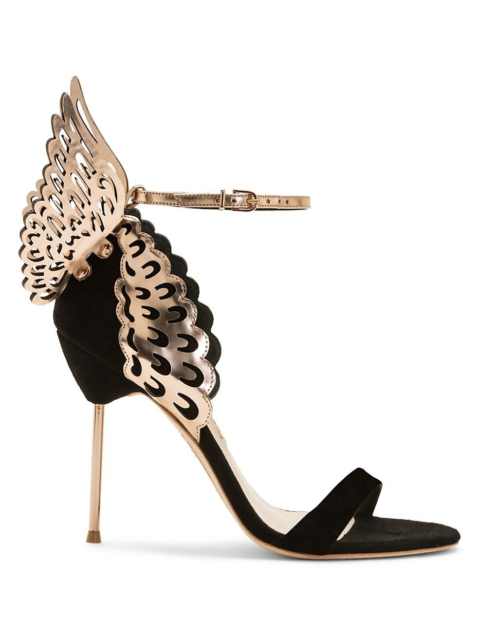 Evangeline Metallic Leather & Suede High-Heel Sandals | Saks Fifth Avenue