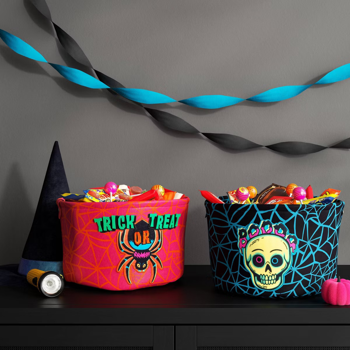 7.5" Halloween Trick or Treat Fabric Basket - Hyde and EEK! Boutique™ | Target