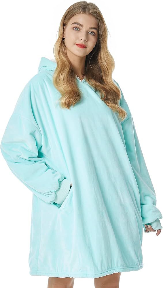 Felicigeely Blanket Hoodie, Oversized Wearable Blanket Sweatshirt for Adults Women Men Warm Cozy ... | Amazon (US)