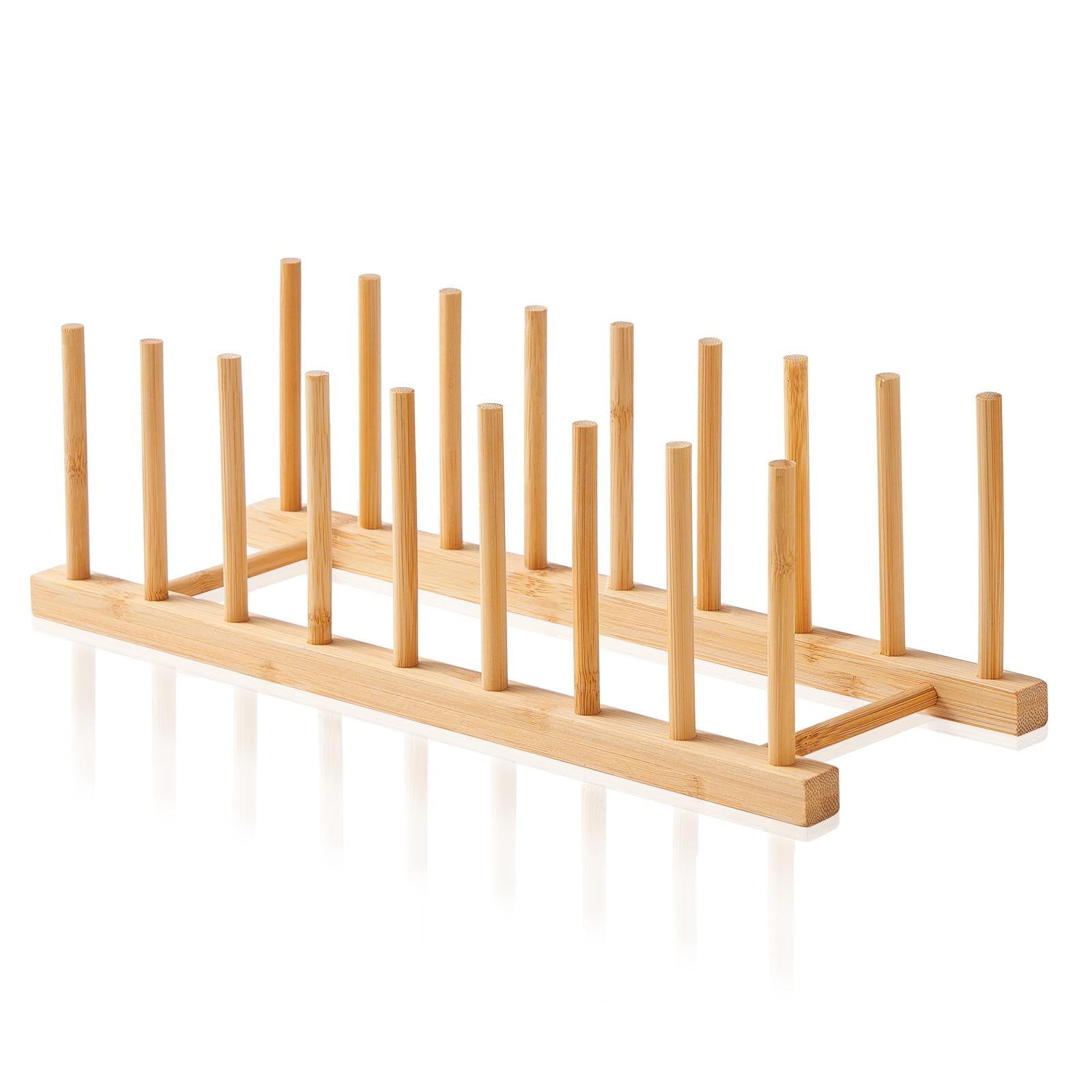 Amazon.com - Worthyeah Bamboo Dish Dying Rack - Pot Lid Plate Organizer Holder for Cabinet - Cutt... | Amazon (US)