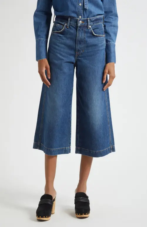 Veronica Beard Marlow High Waist Culotte Jeans in Bandit at Nordstrom, Size 29 | Nordstrom