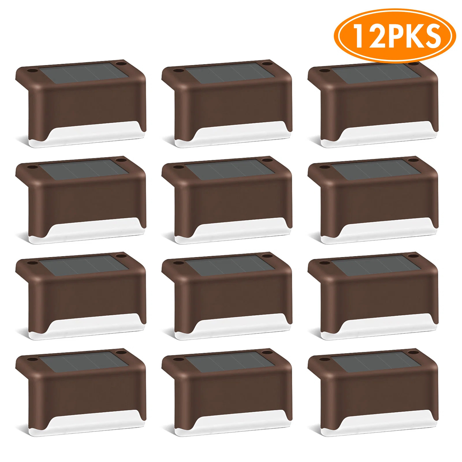 BAOKALER 12 Pack Solar Deck Lights Outdoor, Solar Step Lights Waterproof LED Solar Lights for Out... | Wayfair North America