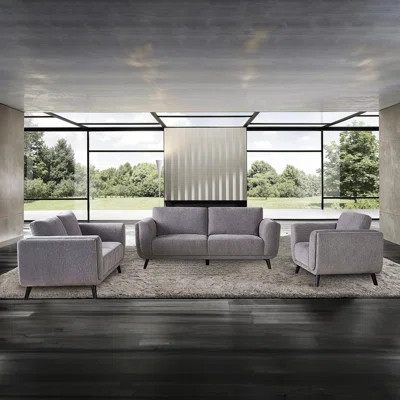 Wayne Modern Gray Fabric Living Room Set | Wayfair North America