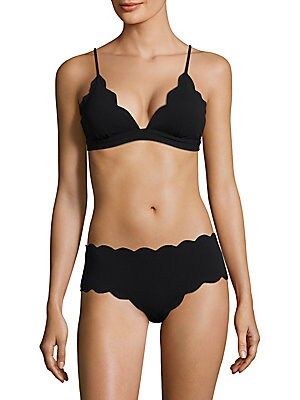Marysia Women's Fixed Triangle Bikini Top - Black - Size Small | Saks Fifth Avenue