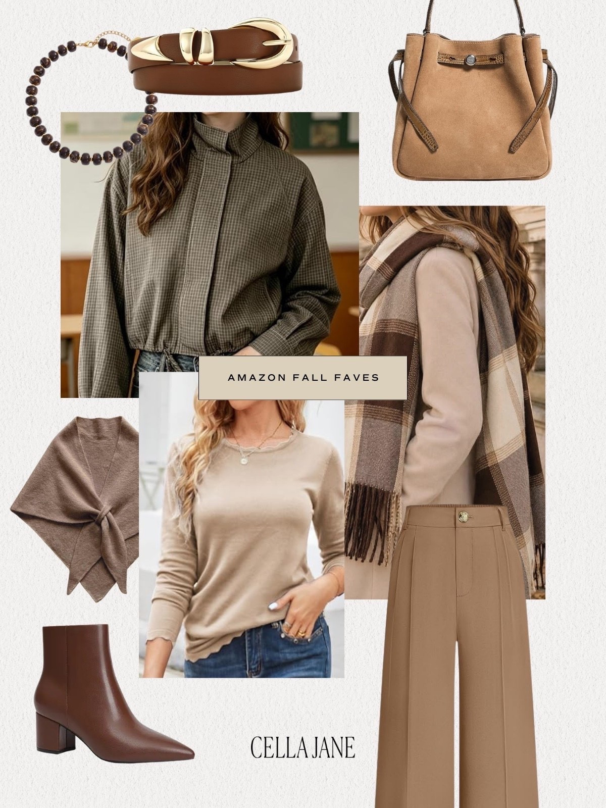 Fall Fashion favorites all from Amazon! Loving the warm neutrals and fun accessories.