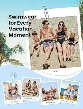 PATPAT Family Matching Swimsuits: Mommy and Me One Shoulder Colorblock Bathing Suits One Piece Sw... | Amazon (US)