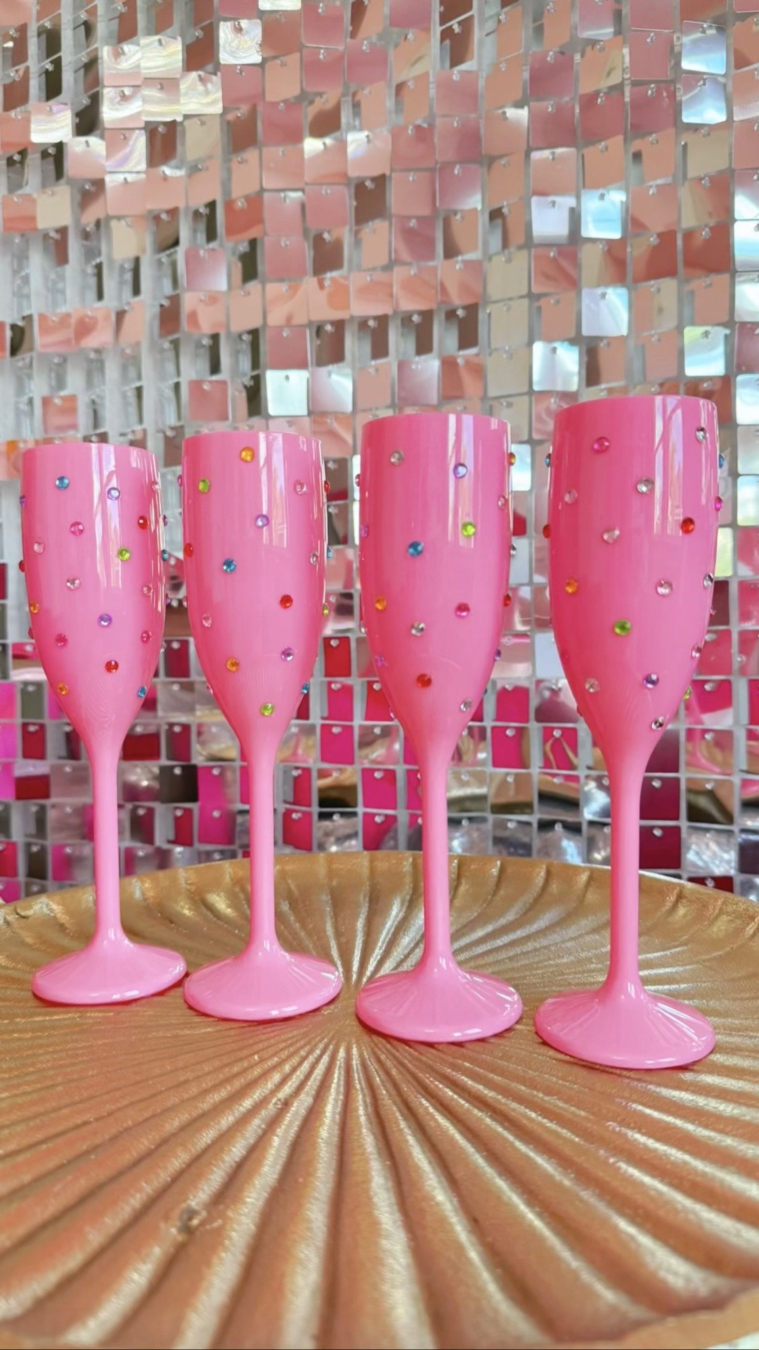 I bedazzled these pink champagne glasses for the occasion and linked the pink acrylic champagne glasses + my favorite gem stickers! 🥂💕

#LTKHome