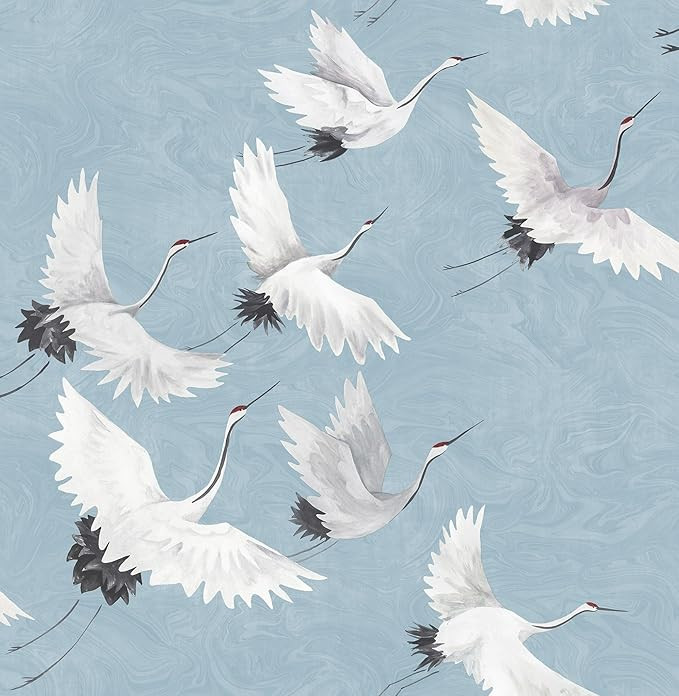 NuWallpaper NU2680 Halcyon Peel & Stick Wallpaper, Baby Blue | Amazon (US)